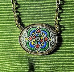 Vintage Sarah Coventry Mosiac Pendant. Fabulous!