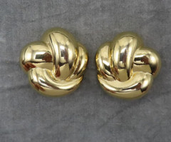 F.O. Fernando Originals Earrings Vintage Gold 1.25 in Nuggets Statement 178f