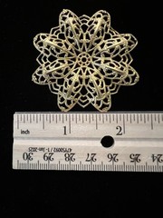 Vintage Brass Filligree Stamping 22K Gold Plated from Famous Maker