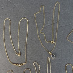Vintage Dainty Pendant Necklace Gold Silver Tone Mixed Lot 8 Everyday Minimalist