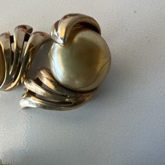 VTG 7 Pair Mixed Lot ClipOn Earrings Faux Pearl Metal Gold Silver Japan
