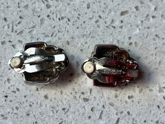 Givenchy Art Deco Clip-On Earrings & Baguette Crystals Rhinestones READ
