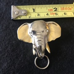 Hilco Elephant Pin Silver/Gold Tones 1 3/4″ Wide 1.5″ High (Approx)