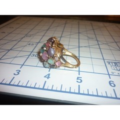 VTG Schiaparelli Swiss 17J Ring Watch Cabochon As-Is Repair Missing Stone