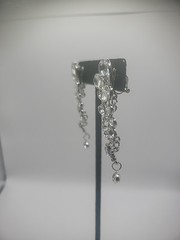 Vintage Chandelier Earrings Crystal Clip On Huggie Dangle Drop Jewelry Costume