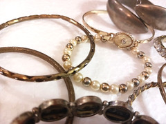 Vintage bracelets. Mixed metals. bangle, cuff, stones, beads. You get all 27