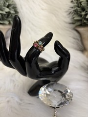 Deadstock New Old Stock Y2K Solitaire Ring Stacking Trio Hidden Adjustable Clasp