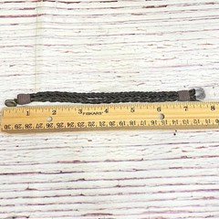 Vintage Abercrombie & Fitch Braided Brown Leather Moose Button Y2K Bracelet
