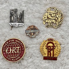 Vintage Judaica Pin Lot 5 Pieces ORT Wer-Gap Young Judaea Women’s American 1974