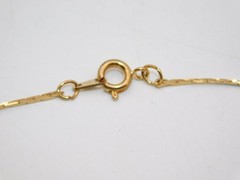 J582-VINTAGE NECKLACE~GOLD TONE CHAIN~CLASSIC~FINE~21.5″