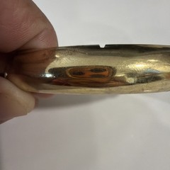 VTG Vermeil 925 HINGED BRACELET HEAVY GOLD PLATED MADE IN ITALY “small Cut!!!”