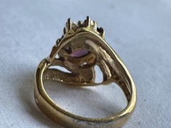 Vintage 17mm size (6.5 in USA) fancy ring 14k gold filled USA made
