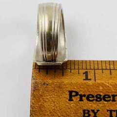 1970s Vintage Silverplate Spoon Ring sz 7.75/Wide Band/William Rogers Co/Boho