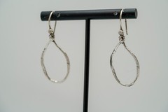 Vintage Sterling Silver Silpada Hammered Hoop Dangle Earrings 4.5cm EB2
