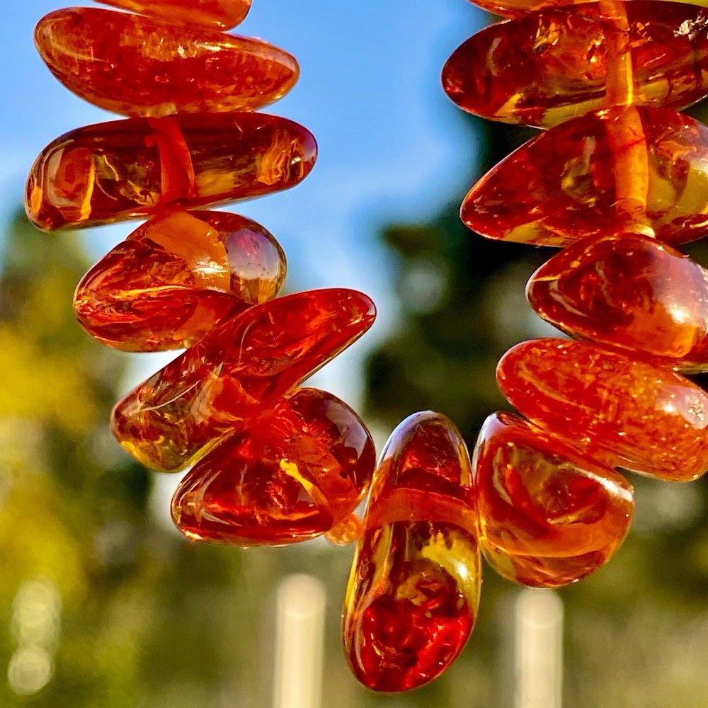 Vintage Natural Baltic Amber Necklace 18,5″ Polished Cognac Nugget Beads