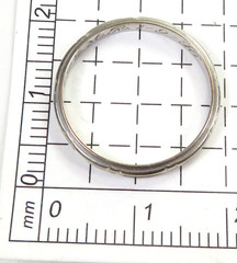 Antique Art Deco Wedding Band 14K White Gold Ring Size 6 UK-L1/2 2.21MM Width