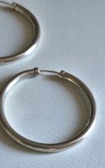 Sterling Silver Vintage Infinity Hoop Earrings