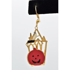 Vintage Spider Halloween Earrings Haunted House Ghost Pumpkin NOS 1990s BinA18