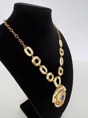 JBK Camrose & Kross Jackie Kennedy Enamel Necklace 21″ 28.32g Box COA