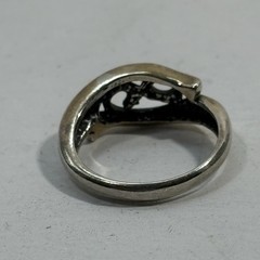 Vintage KABANA STERLING Silver 925 Open Scroll Loop Band Ring 3.1g Size 5.75