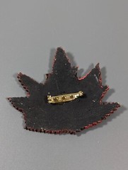 Vintage Painted Wood Red Orange Fall Autumn Maple Leaf Curved Pin