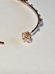 Sterling Silver Rose Gold Vermeil Large Hoop Earrings Marked JCL 925 CZ
