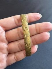 Vintage Handmade Brass Berber Moroccan Bracelet Old Tribal Ethnic Bangle