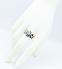 Vintage Elegant RING Silver 925 with Chic Bright Stone -size: 9.5US (19mm) | #2