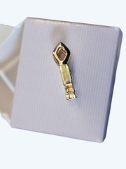Avon Vtg 1990 Gold-Tone Add an Initial Charm With Rhinestones Unused In Box