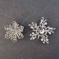 Vintage Lot Brooch Pin Convertible Pendant Rhinestone Snowflake Starburst Bundle