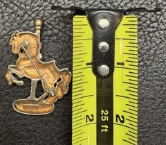 Gorham Sterling Silver .925 Carousel Horse Brooch 1 3/4” Pin (12 Grams) + Case