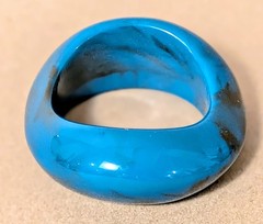 Vintage Chunky Turquoise Smokey Color Acrylic Bracelet
