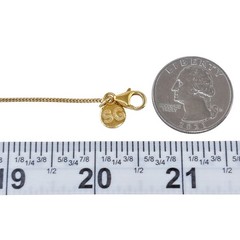 Vintage Gold-Tone Sterling Silver 925 Curb Link Chain Necklace 18.5″-20.5″