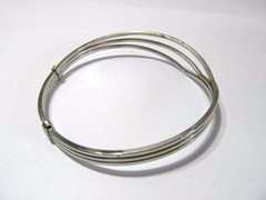 SILVER TONE PLATED METAL STYLISH WIRE TRENDY BRACELET BANGLE OPEN WORK VINTAGE