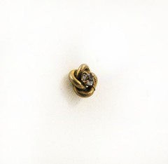 Neat Little Vintage Gold Filled Rhinestone Shirt Stud Button Link