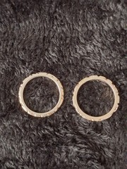 Vintage 925 Sterling Silver Pair Of Stackable Rings Size 8