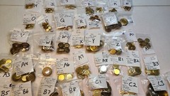 vtg Round Brass Rhinestone Flat Back Settings w/ Lip Some Miriam Haskell Lot 314