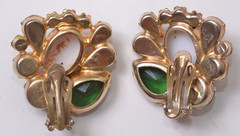 D & E Juliana Demi Parure Set Easter Egg Rhinetone Brooch & Clip On Earrings VTG