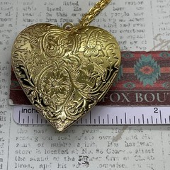 Gold Heart Locket Glass Birthday Anniversary Wedding Dragonfly Cameo Necklace