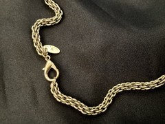 GUY LAROCHE Signed Gold Tone Braided Chain Station Chunky 36 in. Necklace—Rare