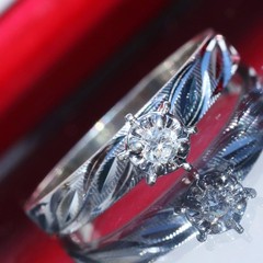 10k white gold engagement ring 0.06ct HSI1 diamond solitaire sz 5 handmade 1.4gr