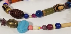 Carol Dauplaise necklace statement layering multi bead eclectic boho mix chunky