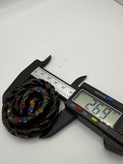 Art Deco Knotted Black Resin Or Early Plastic Colorful Rhinestones ***Read***