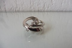 Beautiful, old brooch, 925 silver with 2 stones, Theodor Klotz Teka