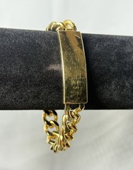 Engravable ID Bracelet SPEIDEL USA Gold Tone 8.5″ Link Bracelet No Box