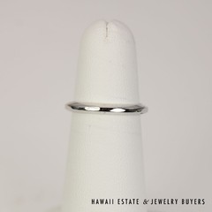 Cartier Platinum 2.5mm Declaration Beveled Edge Band Ring Size 5