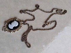 Vintage Park Lane 23″ Cameo Necklace Signed