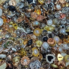 100pcs Vintage Retro Iron Metal Buttons Mixed 1-2cm Sewing Collection Crafts