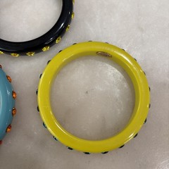 Vintage Juicy Couture Resin Bangle Bracelets With Rhinestones Lot Of 3