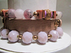 BOMB PARTY NATURALLY YOURS BRACELET STACK RBP4740 ROSE GOLD DRUZY TASSEL RETRO